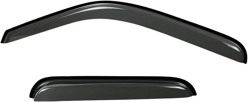4pcs Compatible with 99-06 Silverado Sierra 07 Classic Extended Cab Dark Smoke Out-Channel Outside Mount Style Wind Sun Rain Guard Vent Shade Deflector Window Visorss