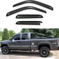 4pcs Compatible with 99-06 Silverado Sierra 07 Classic Extended Cab Dark Smoke Out-Channel Outside Mount Style Wind Sun Rain Guard Vent Shade Deflector Window Visorss